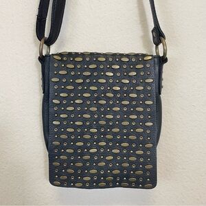 Revel Leather Studded Mini Crossbody Bag Convertible‎ Strap